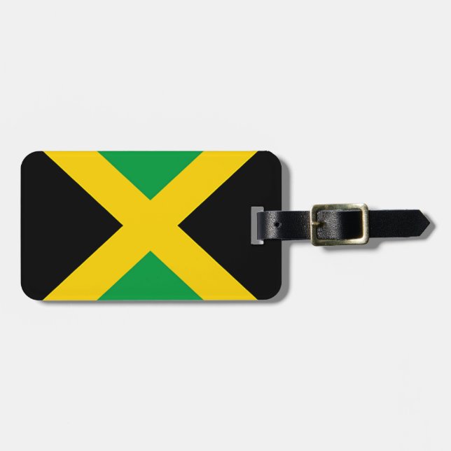 Etiqueta Para Maletas Bandera de Jamaica (Frente Horizontal)
