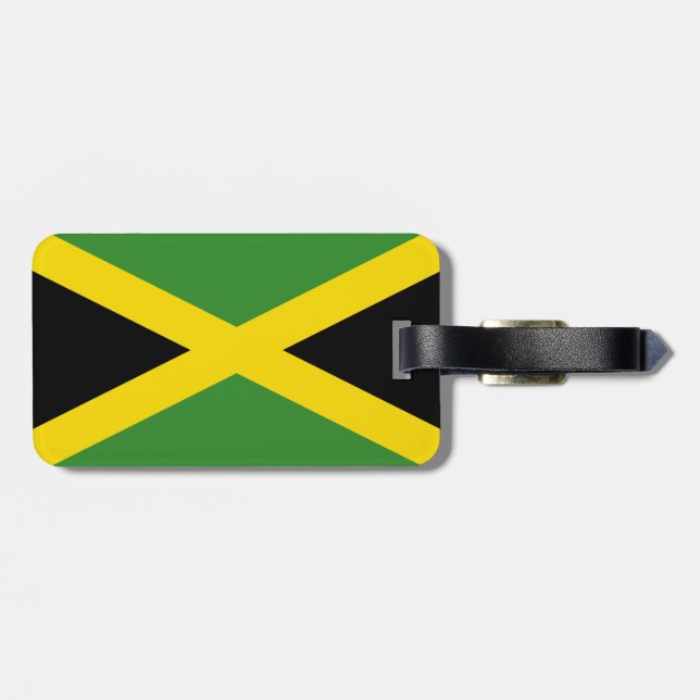 Etiqueta Para Maletas Bandera de Jamaica (Atrás Horizontal)