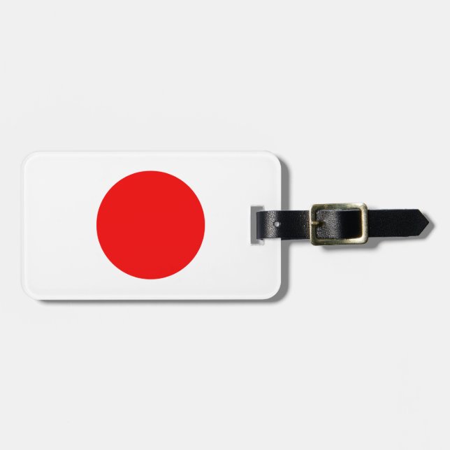 Etiqueta Para Maletas Bandera de Japón (Frente Horizontal)