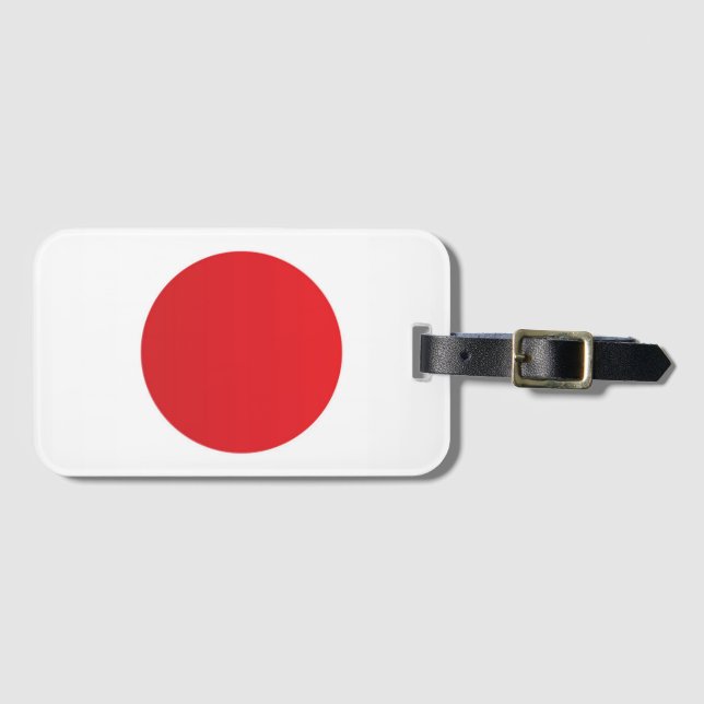 Etiqueta Para Maletas Bandera de Japón (Anverso horizontal)