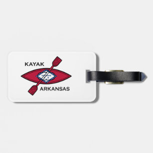Etiqueta Para Maletas Bandera de Kayak Arkansas