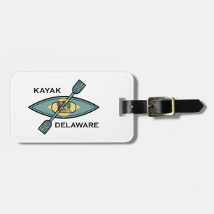 Etiqueta Para Maletas Bandera de Kayak Delaware