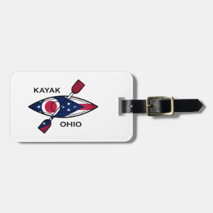 Etiqueta Para Maletas Bandera de Kayak Ohio