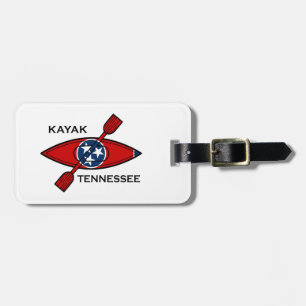Etiqueta Para Maletas Bandera de Kayak Tennessee