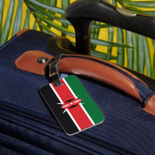Etiqueta Para Maletas Bandera de Kenia