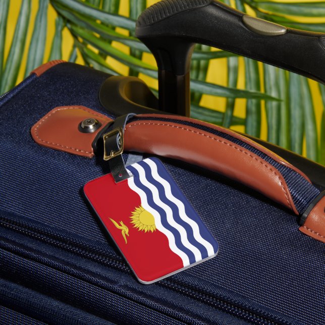Etiqueta Para Maletas Bandera de Kiribati (Anverso In situ 1)