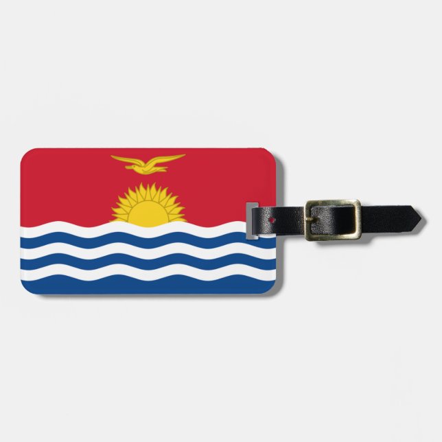 Etiqueta Para Maletas Bandera de Kiribati Easy ID Personal (Frente Horizontal)