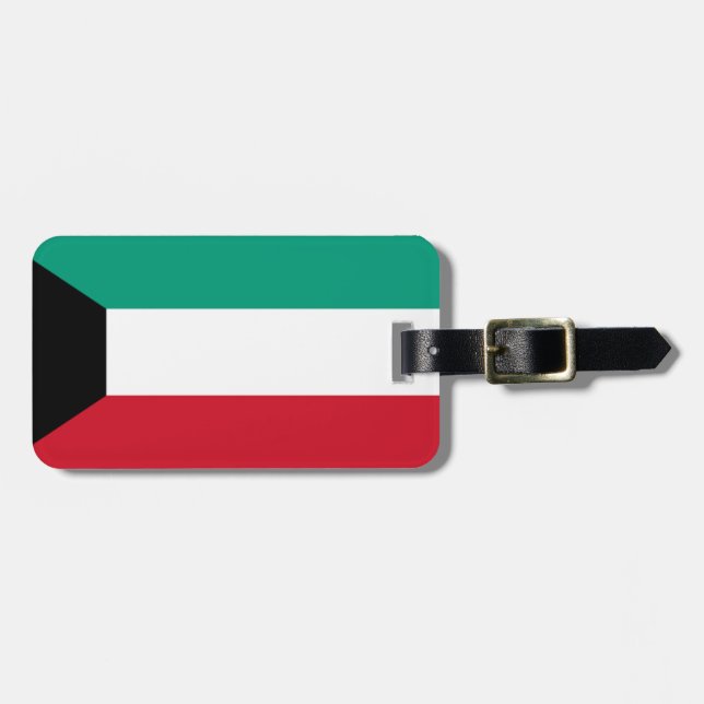 Etiqueta Para Maletas Bandera de Kuwait Easy ID Personal (Frente Horizontal)