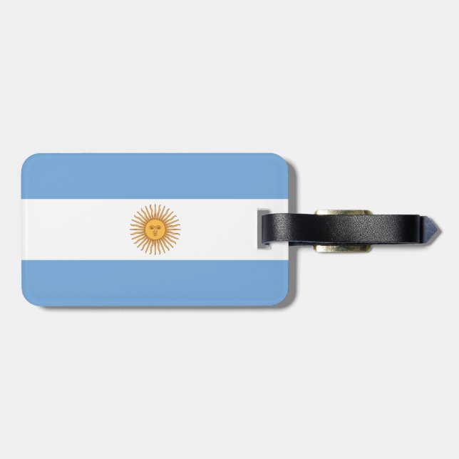 Etiqueta Para Maletas Bandera de la Argentina (Atrás Horizontal)