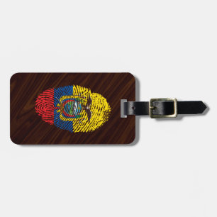 Etiqueta Para Maletas Bandera de la huella dactilar del tacto del
