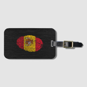 Etiqueta Para Maletas Bandera de la huella dactilar del tacto del