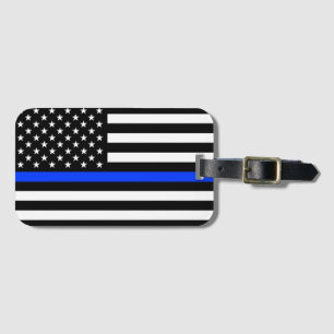 Etiqueta Para Maletas Bandera de la policía de la delgada línea azul