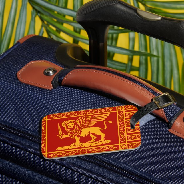 Etiqueta Para Maletas Bandera de la República de Venecia (Anverso In situ 3)