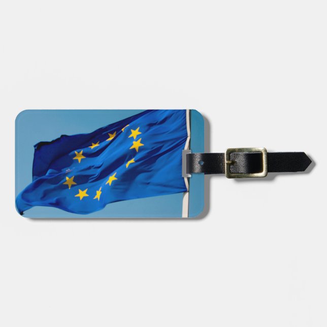 Etiqueta Para Maletas Bandera de la UE (Frente Horizontal)