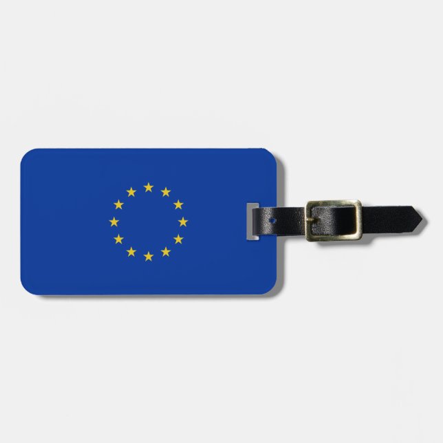 Etiqueta Para Maletas Bandera de la UE (Frente Horizontal)