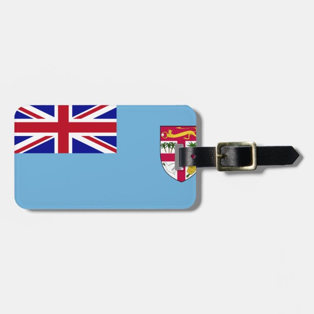 Etiqueta Para Maletas Bandera de las Islas Fiji (Frente Horizontal)