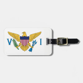 Etiqueta Para Maletas Bandera de las Islas Vírgenes de Estados Unidos