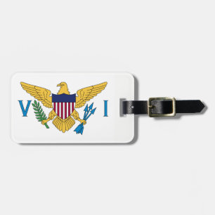 Etiqueta Para Maletas Bandera de las Islas Vírgenes de Estados Unidos