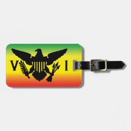 Etiqueta Para Maletas Bandera de las Islas Vírgenes de Estados Unidos, r