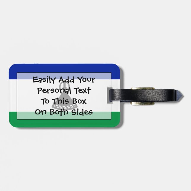 Etiqueta Para Maletas Bandera de Lesoto Easy ID Personal (Atrás Horizontal)