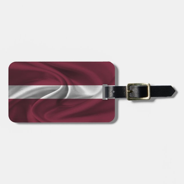 Etiqueta Para Maletas Bandera De Letonia (Frente Horizontal)
