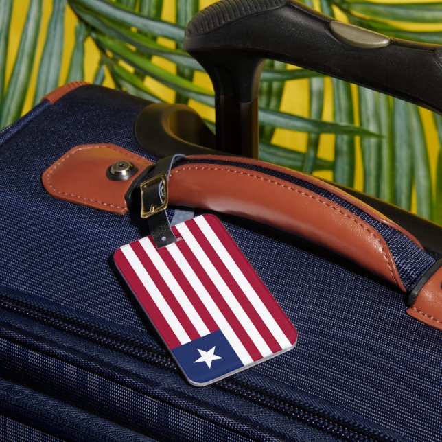 Etiqueta Para Maletas Bandera de Liberia (Anverso In situ 1)