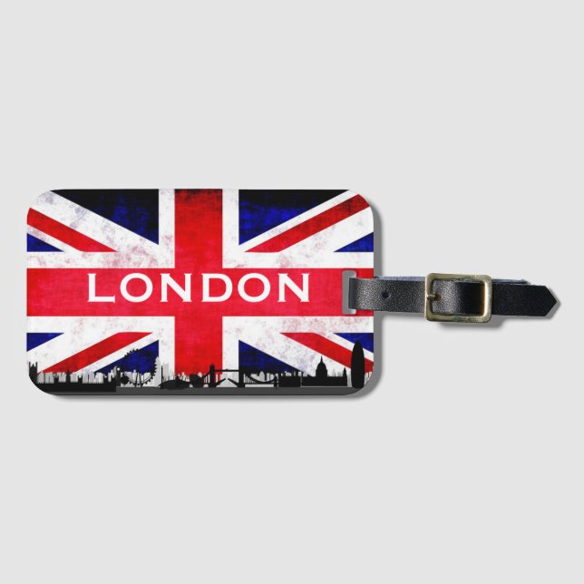 Etiqueta Para Maletas Bandera de Londres (Anverso horizontal)
