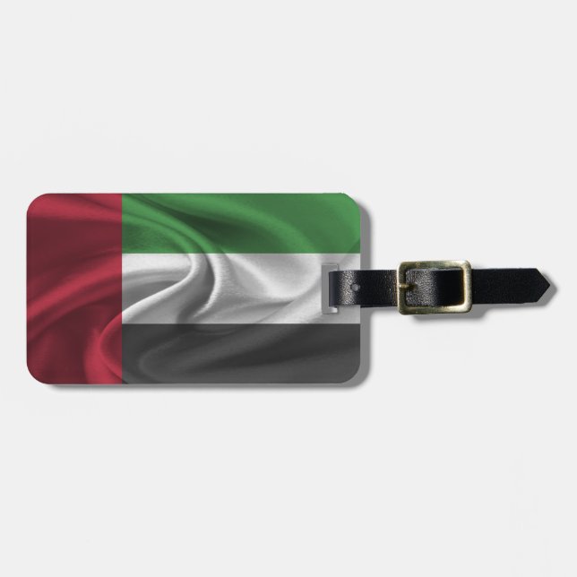 Etiqueta Para Maletas Bandera De Los EAU (Frente Horizontal)