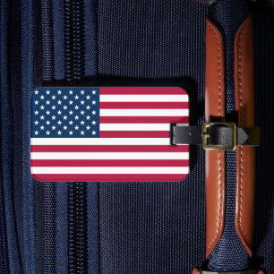 Etiqueta Para Maletas Bandera de los Estados Unidos de América Patriótic