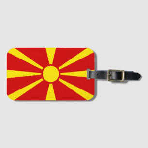 Etiqueta Para Maletas Bandera de Macedonia del Norte