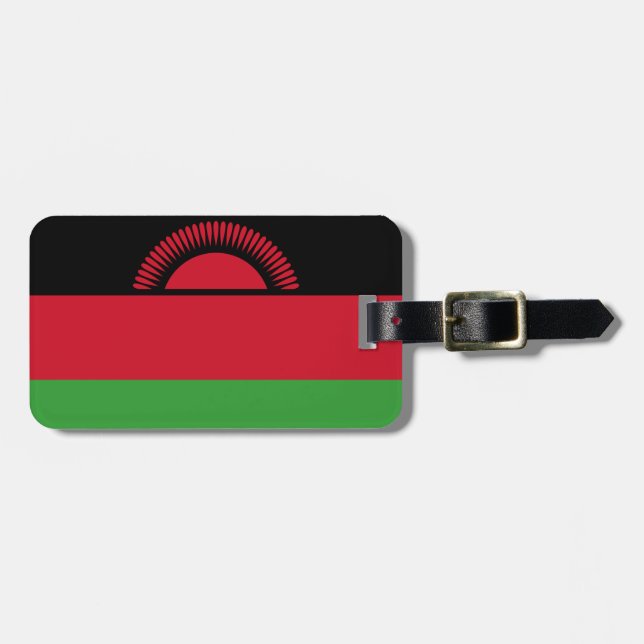 Etiqueta Para Maletas Bandera de Malawi Easy ID Personal (Frente Horizontal)