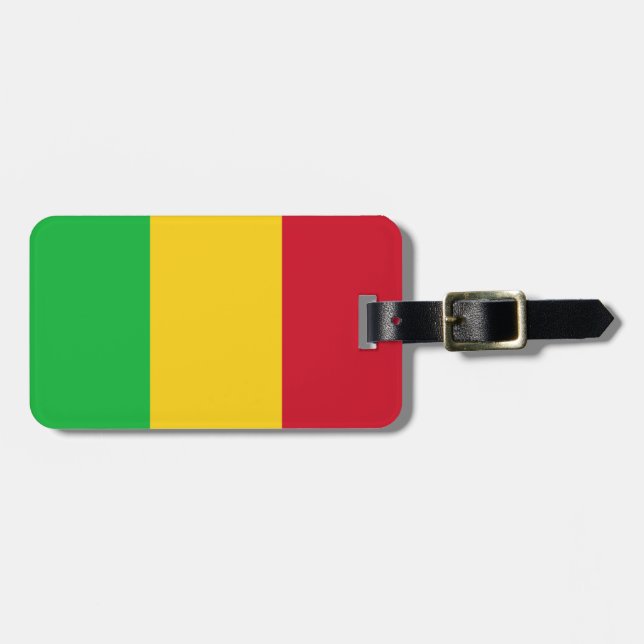 Etiqueta Para Maletas Bandera de Mali Easy ID Personal (Frente Horizontal)