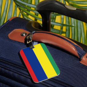 Etiqueta Para Maletas Bandera de Mauricio