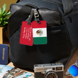Etiqueta Para Maletas Bandera de México