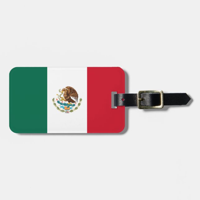 Etiqueta Para Maletas Bandera de México (Frente Horizontal)
