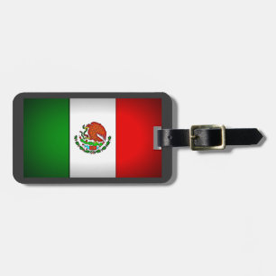 Etiqueta Para Maletas Bandera de México estilizada