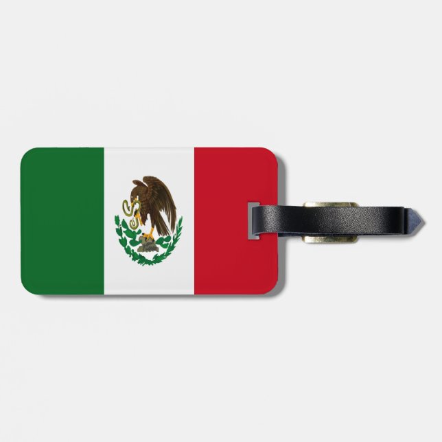 Etiqueta Para Maletas Bandera de México Patriótico (Atrás Horizontal)
