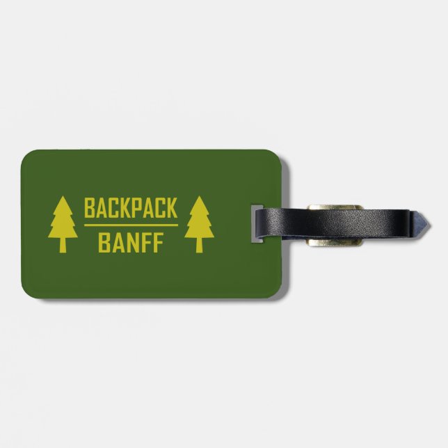 Etiqueta Para Maletas Bandera de mochila (Atrás Horizontal)