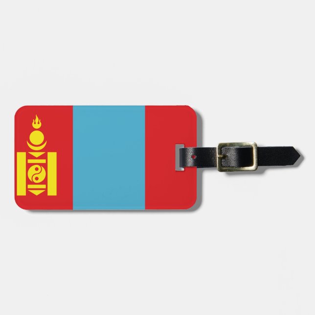 Etiqueta Para Maletas Bandera de Mongolia Easy ID Personal (Frente Horizontal)