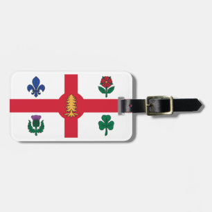 Etiqueta Para Maletas Bandera de Montreal, Quebec