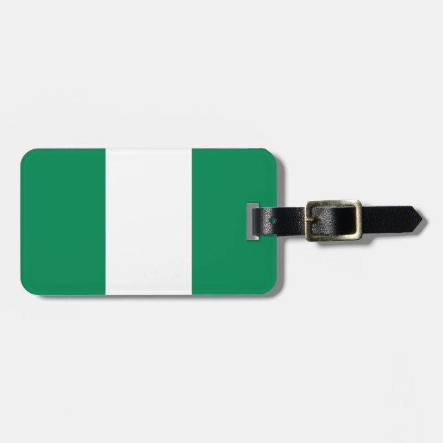 Etiqueta Para Maletas Bandera de Nigeria (Frente Horizontal)