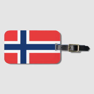 Etiqueta Para Maletas Bandera de Noruega