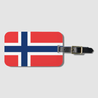 Etiqueta Para Maletas Bandera de Noruega