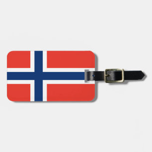 Etiqueta Para Maletas Bandera de Noruega