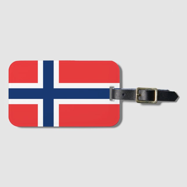 Etiqueta Para Maletas Bandera de Noruega (Anverso horizontal)