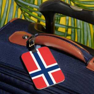 Etiqueta Para Maletas Bandera de Noruega