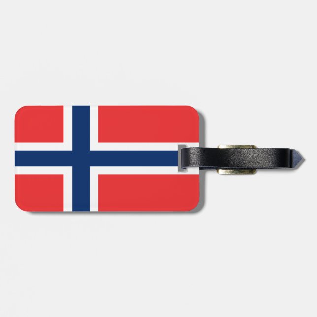 Etiqueta Para Maletas Bandera de Noruega (Atrás Horizontal)