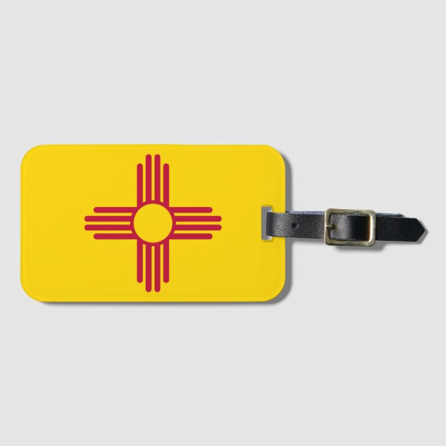 Etiqueta Para Maletas Bandera de Nuevo México (Anverso horizontal)