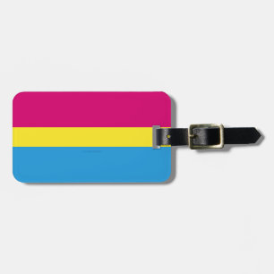 Etiqueta Para Maletas bandera de orgullo pansexual SlipperyJoe rosa ámba