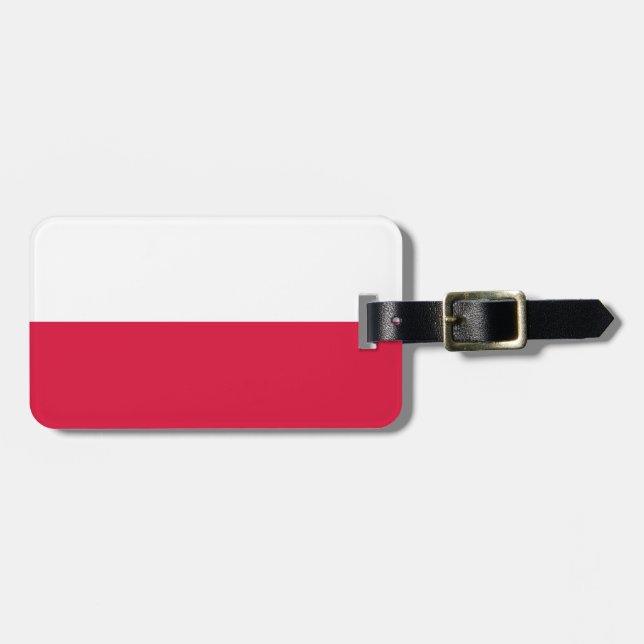 Etiqueta Para Maletas Bandera de Polonia (Frente Horizontal)
